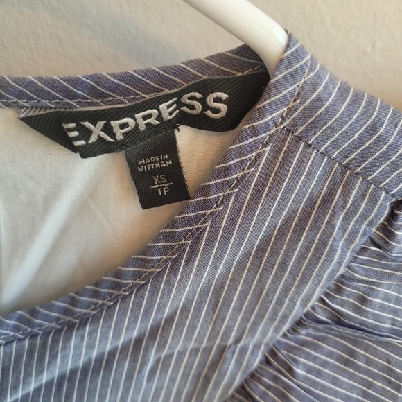 Express blue white stripe summer dress XS - Picture 3 of 3